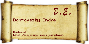 Dobrovszky Endre névjegykártya